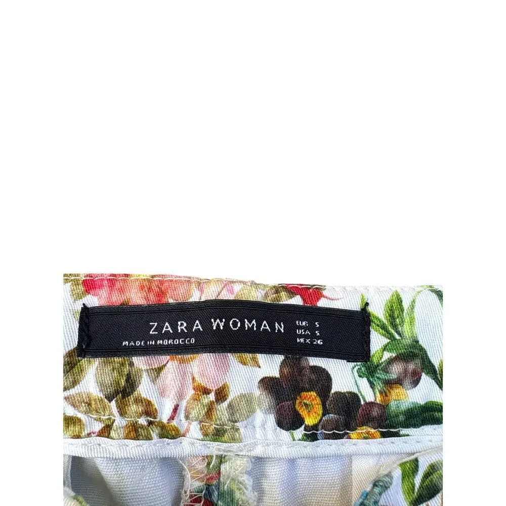 Zara Woman Floral Botanical Print Pants Size S